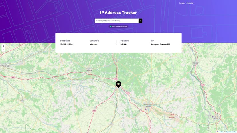 IP Address tracker app