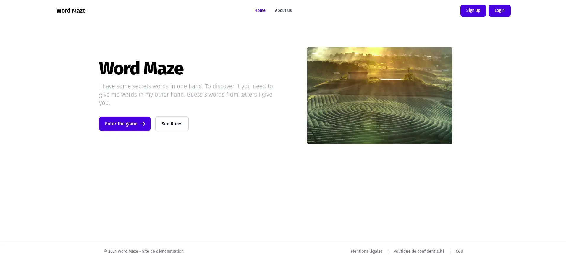 Jeu avec des lettres