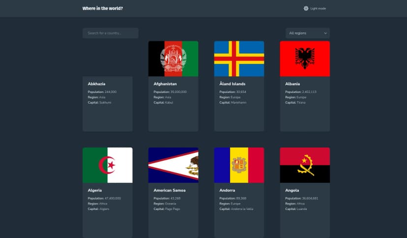 Flag App — liste de pays et drapeaux